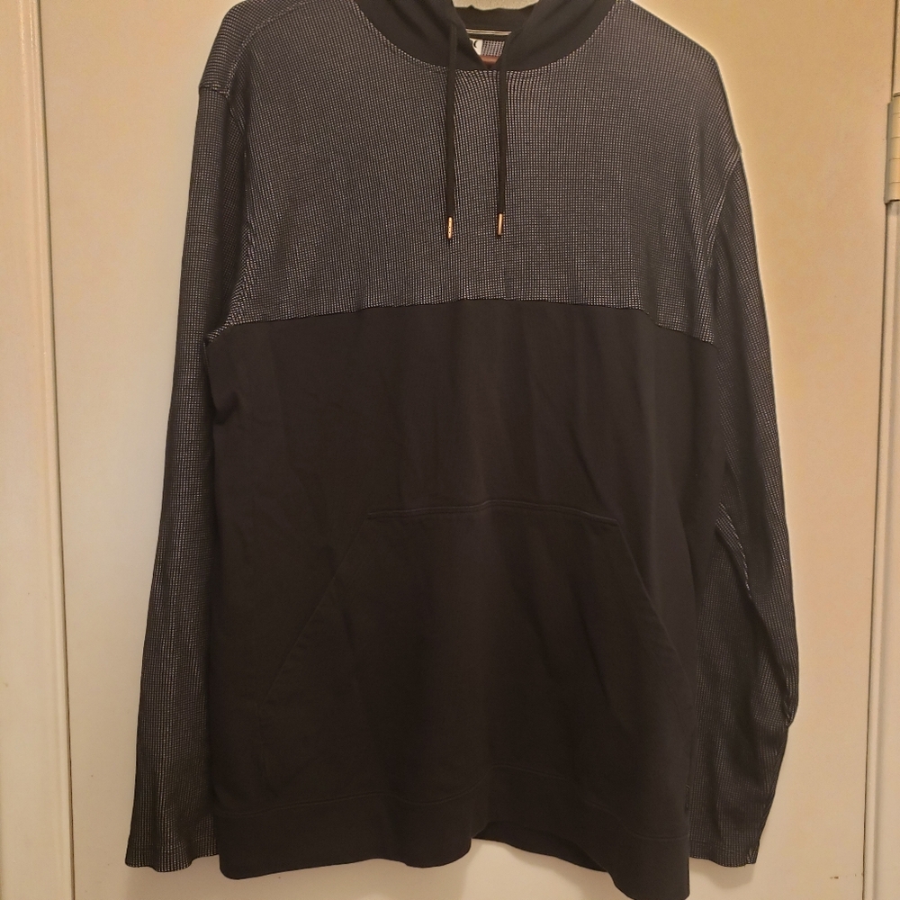Hurley Nike DRI-FIT Black and Gray Checkered Hoodie
